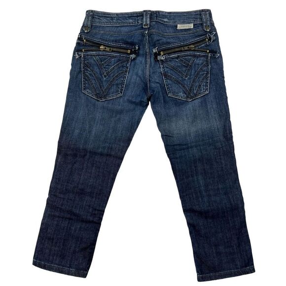 Pre-Loved Taverniti So Jeans Women Denim 3/4 Capri Cropped Washed Jeans US 26 - Picture 2 of 16